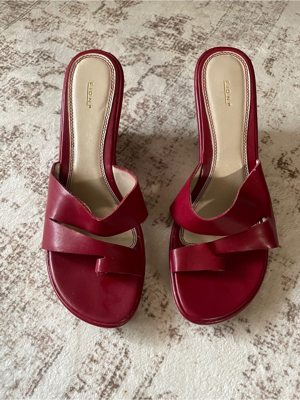 Red Slide Sandals for Women